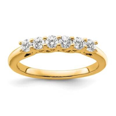 6-Stone Diamond Band Ring Mounting 14k Gold RM3185B-050-YAA, MPN: RM3185B-050-YAA,