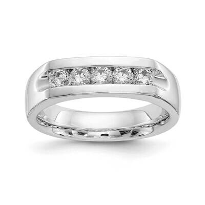 5-Stone Holds 5-2.9mm Round Open Channel Band Ring Mounting 14k White Gold RM3279B-050-WAA, MPN: RM…