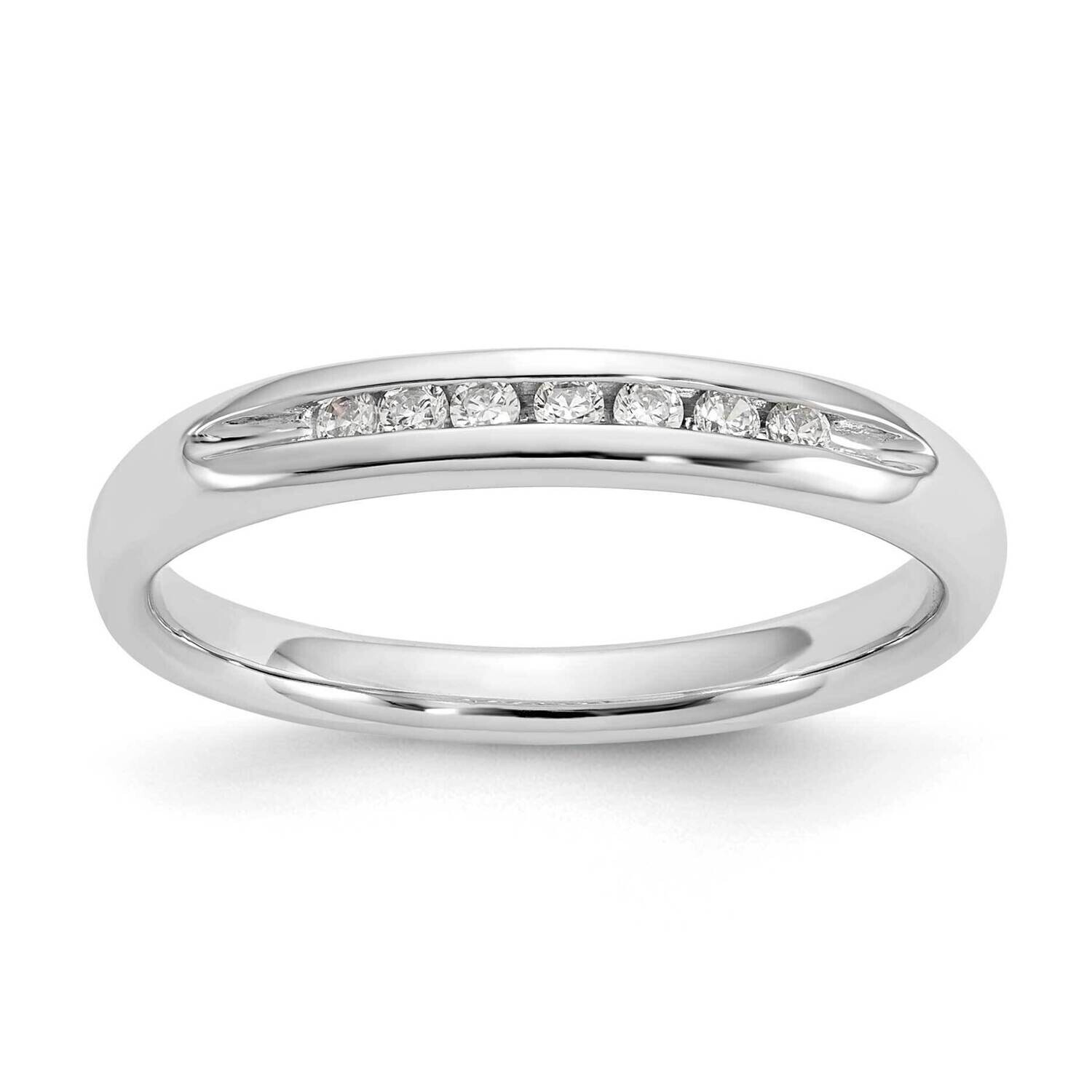 7-Stone Holds 7-1.5mm Round Channel Band Ring Mounting 14k White Gold RM3304B-010-WAA