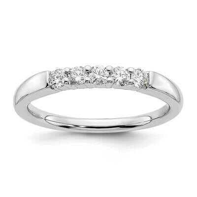 5-Stone Shared Prong Holds 5-2.5mm Round Diamond Band Ring Mounting 14k White Gold RM3175B-033-WAA,…