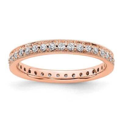Polished Vintage 1/2 Carat Diamond Complete Eternity Band 14k Rose Gold ET0002-050-6R4, MPN: ET0002…