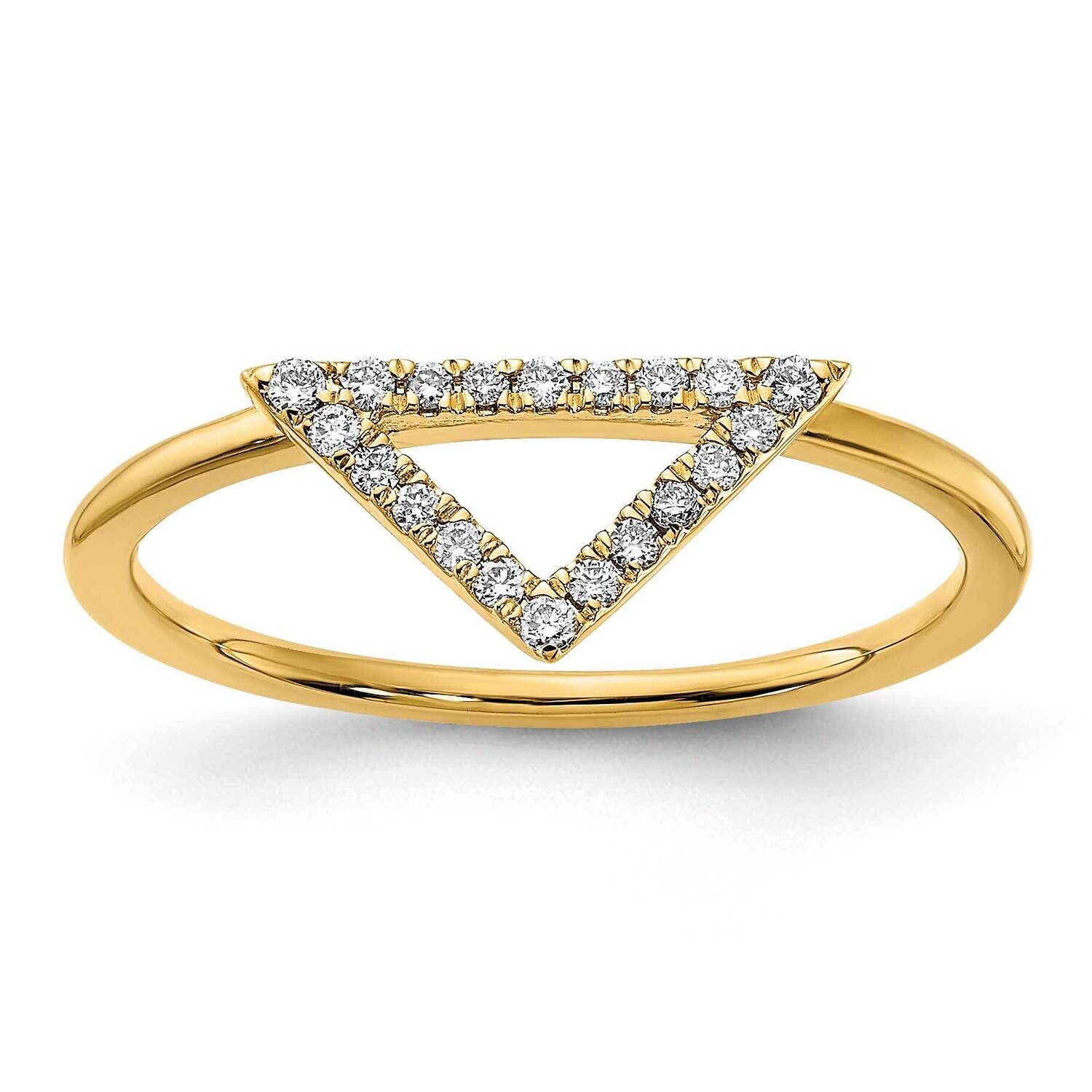 Diamond Triangle Ring 14k Polished Gold RM6856-010-YA