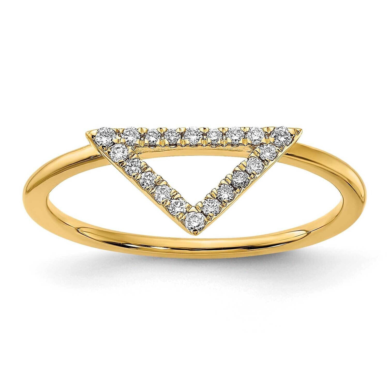 Diamond Triangle Ring 14k Polished Gold RM6856-010-YA, MPN: RM6856-010-YA,