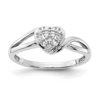 Criss Cross CZ Heart Ring Sterling Silver Polished RLD3344-SSCZ, MPN: RLD3344-SSCZ,