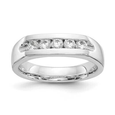 5-Stone Holds 5-2.7mm Round Open Channel Band Ring Mounting 14k White Gold RM3279B-040-WAA, MPN: RM…