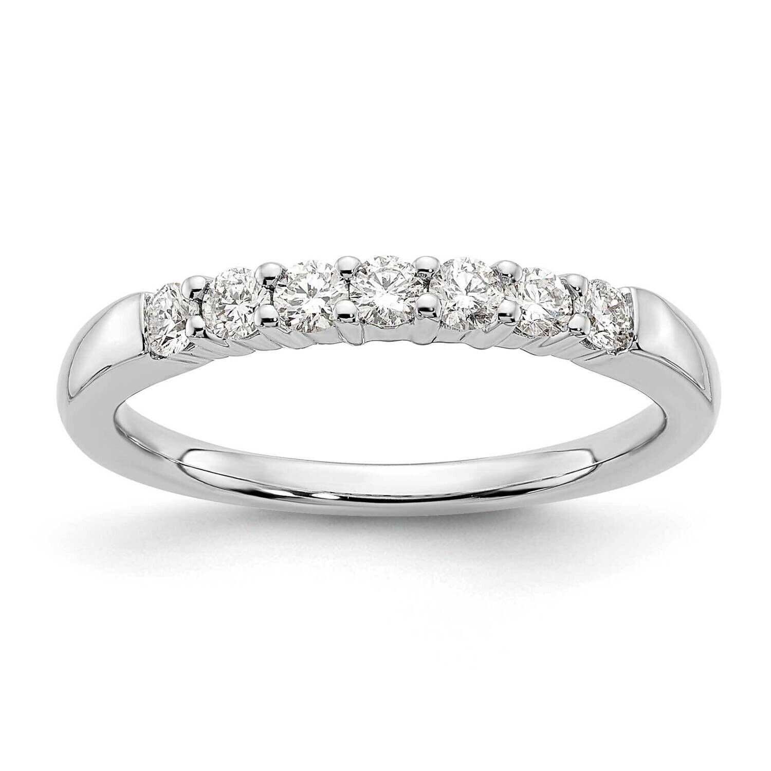 7-Stone Shared Prong Holds 7-2.3mm Round Diamond Band Ring Mounting 14k White Gold RM3187B-035-WAA,…