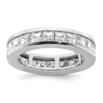 Polished Channel-Set 3 Carat Princess Diamond Complete Eternity Band 14k White Gold ET0010-300-5W4,…