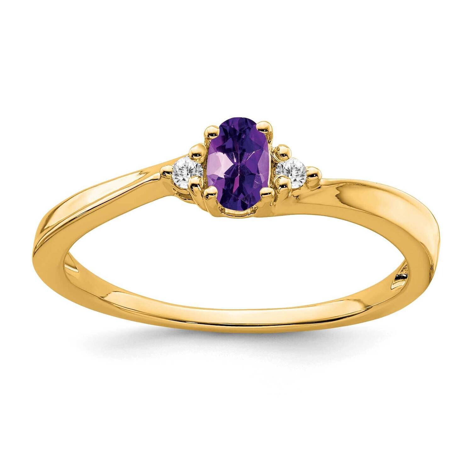 Amethyst Diamond Ring 14k Gold RM7405-AM-004-YA, MPN: RM7405-AM-004-YA,