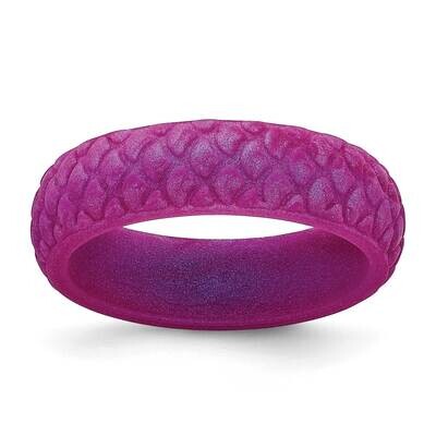 Silicone Purple Mermaid Pattern 5.7mm Domed BSize 7 SL105-PP, MPN: SL105-PP,