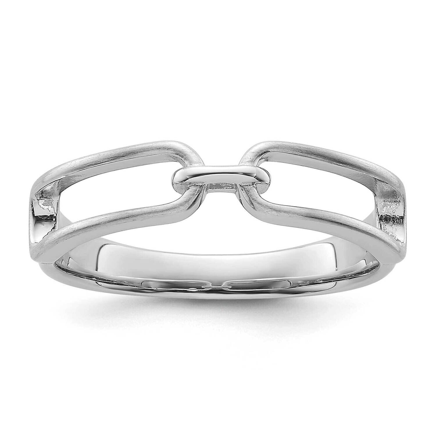 Polished Ring Sterling Silver Rhodium-Plated QR7519, MPN: QR7519,