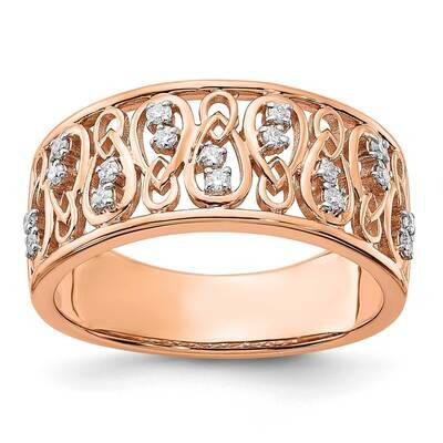 Polished Diamond Fancy Filigree Band 14k Rose Gold RM6863-016-RA, MPN: RM6863-016-RA,