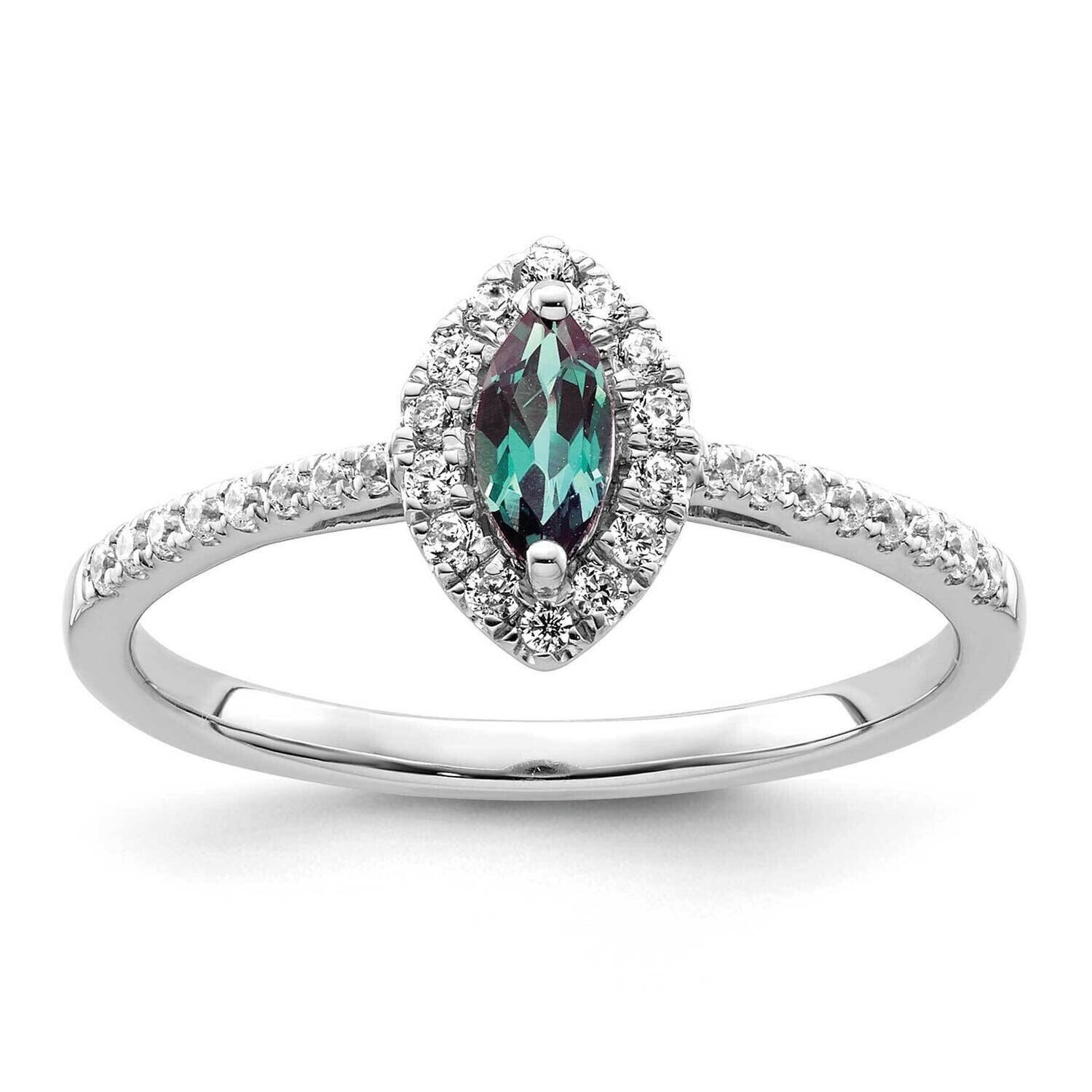 Diamond Created Alexandrite Ring 14k White Gold RM9355-AX-020-WAA, MPN: RM9355-AX-020-WAA, 88395788…