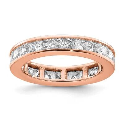 Polished Channel-Set 2 Carat Princess Diamond Complete Eternity Band 14k Rose Gold ET0010-200-6R4, …