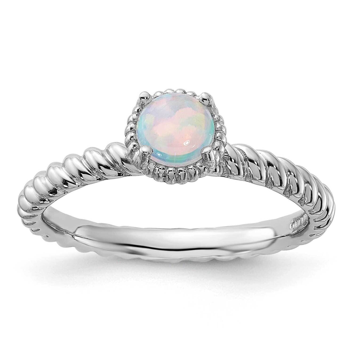 Stackable Expressions Created Opal Ring Sterling Silver QSK1111, MPN: QSK1111,