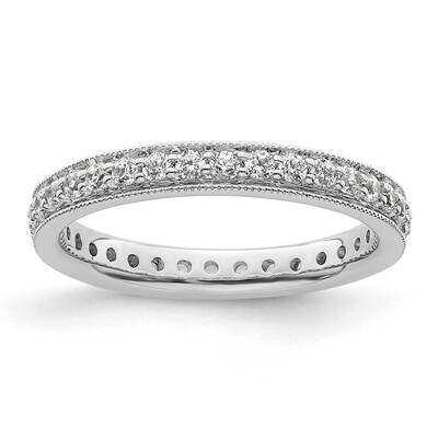 Polished Vintage 1/2 Carat Diamond Complete Eternity Band 14k White Gold ET0002-050-5W4, MPN: ET000…