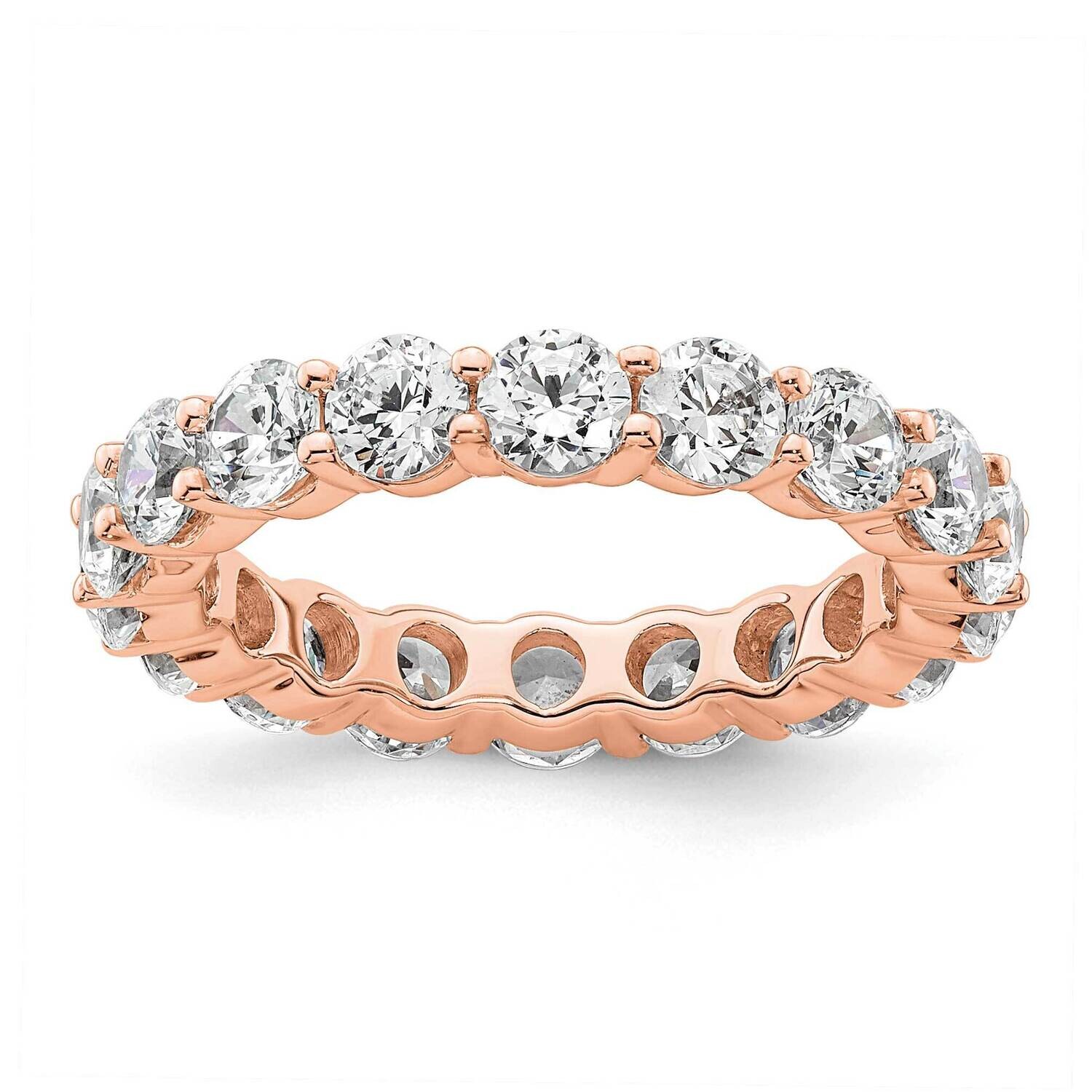 Polished Shared Prong 3 Carat Diamond Complete Eternity Band 14k Rose Gold ET0001-300-6R4, MPN: ET0…