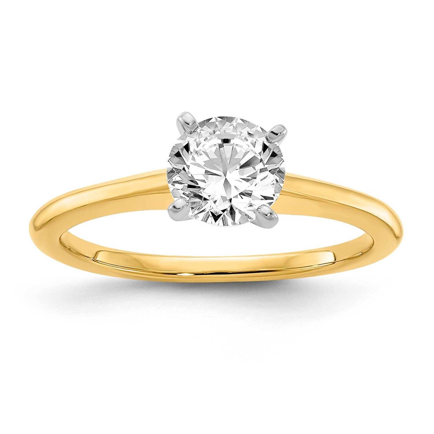 Diamond Solitaire Si+ H+ Comp Eng Ring 14k Two-Tone Gold RM5965R-075-AA