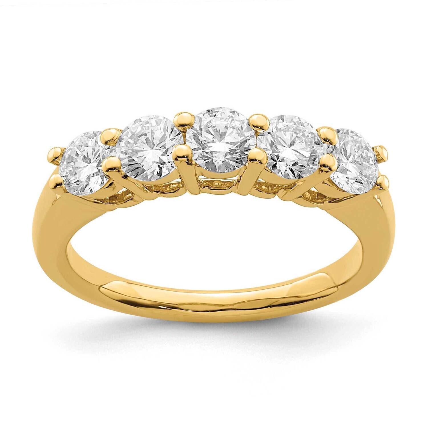 True Origin 1 1/3 Carat Diamond Vs/Si D E F 5 Stone Ring 14k Gold RM3174B-125-YAA, MPN: RM3174B-125…