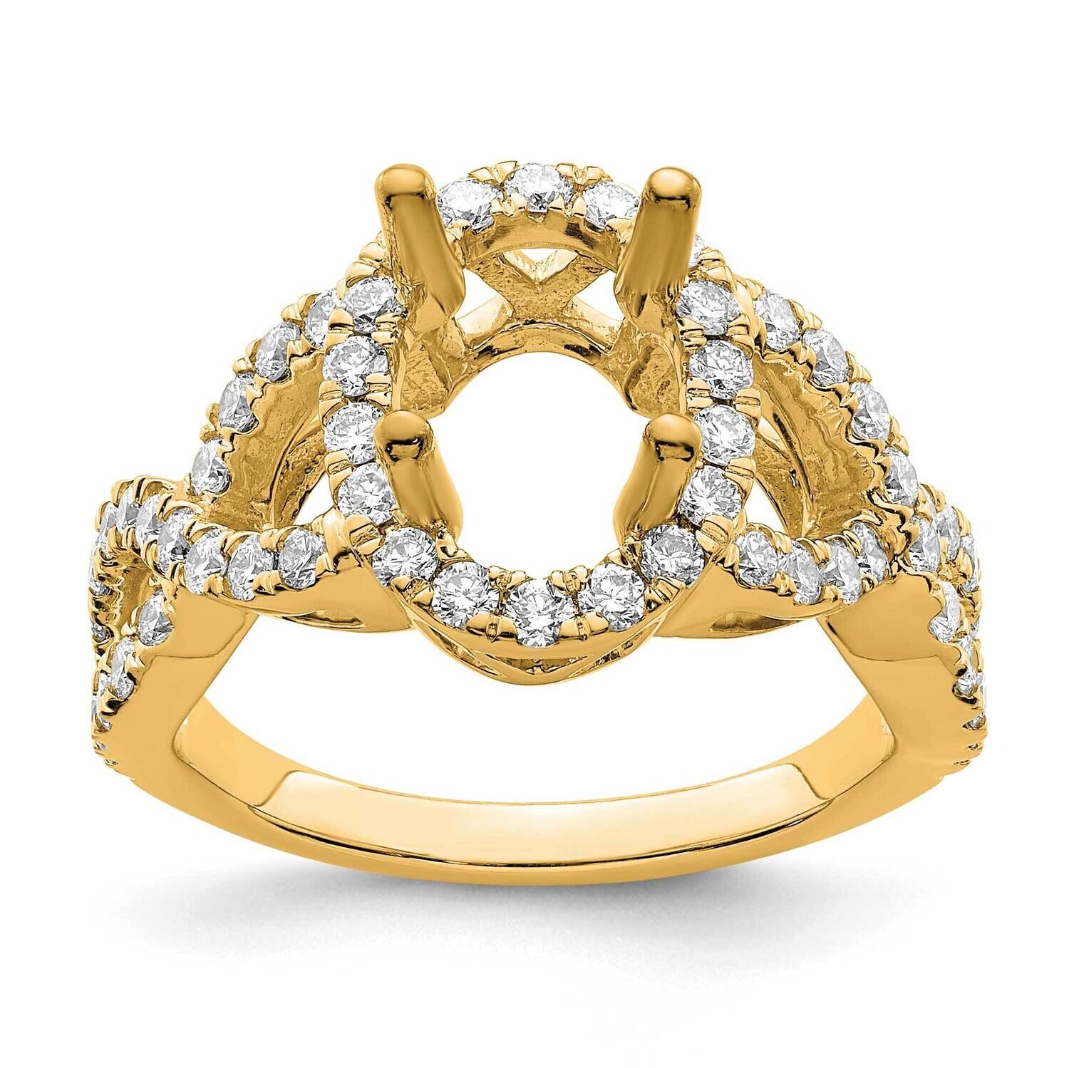 True Origin Diamond Vs/Si D E F S/M Oval Halo Eng. Ring 14k Gold RM2334E-200-YAA