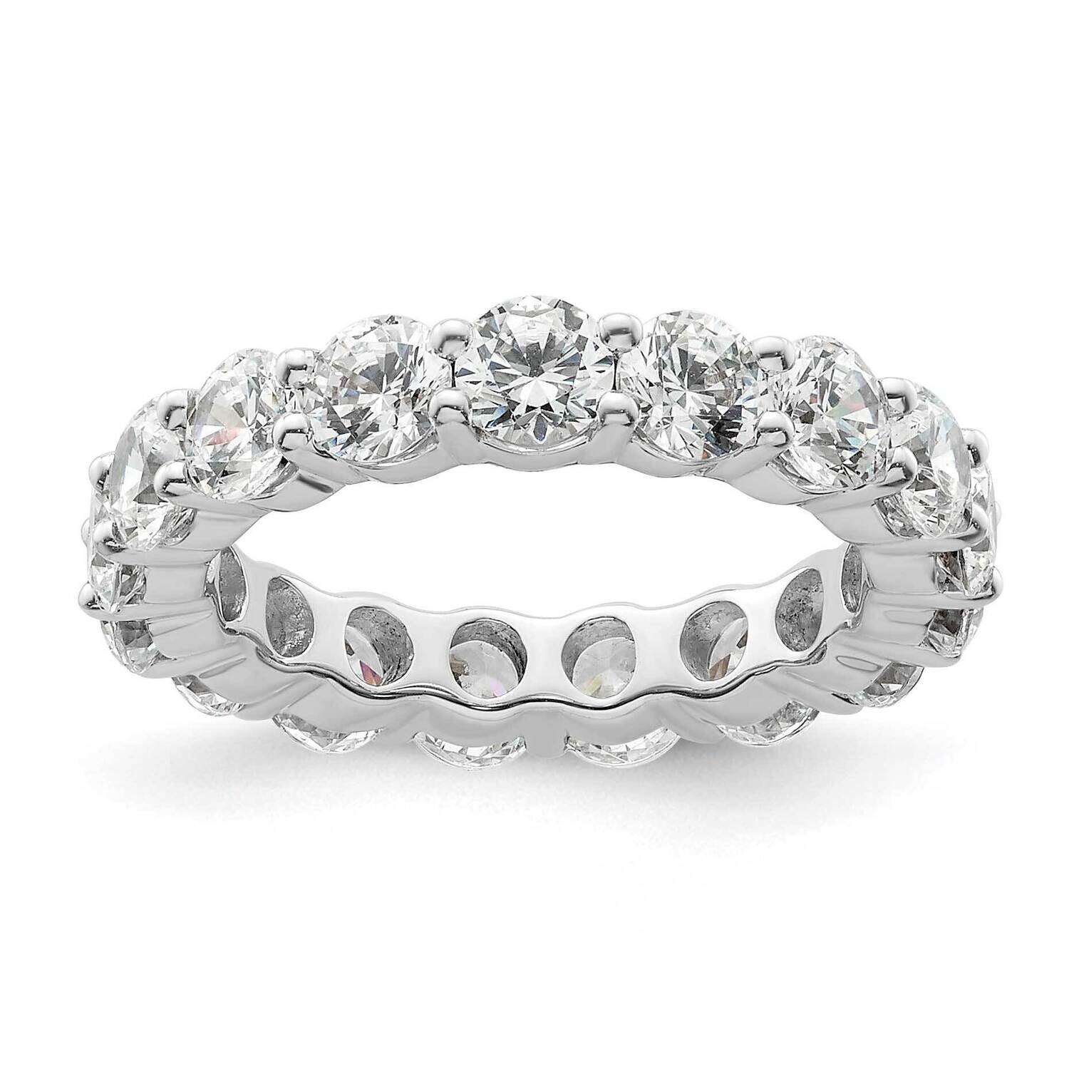 Polished Shared Prong 3 Carat Diamond Complete Eternity Band 14k White Gold ET0001-300-4W4