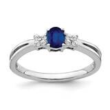 Oval Sapphire Diamond Ring 14k White Gold RM7240-SA-008-WA, MPN: RM7240-SA-008-WA, 191101826030