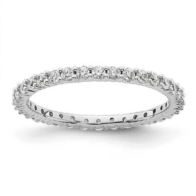 Polished Shared Prong 1/2 Carat Diamond Complete Eternity Band 14k White Gold ET0001-050-5W4, MPN: …