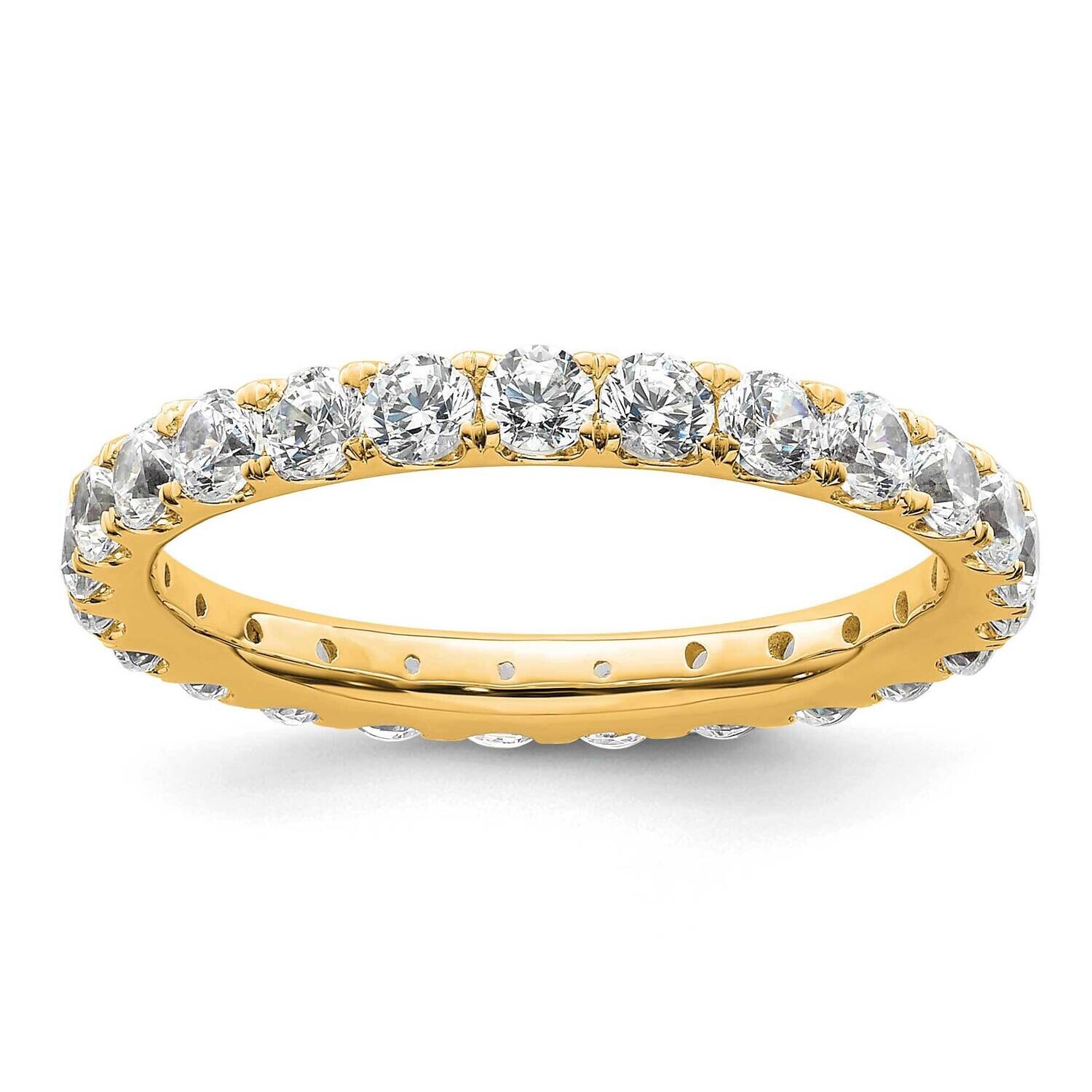 U-Shared Prong 2 Carat Diamond Complete Eternity Band 14k Polished Gold ET0005-200-9Y4, MPN: ET0005…