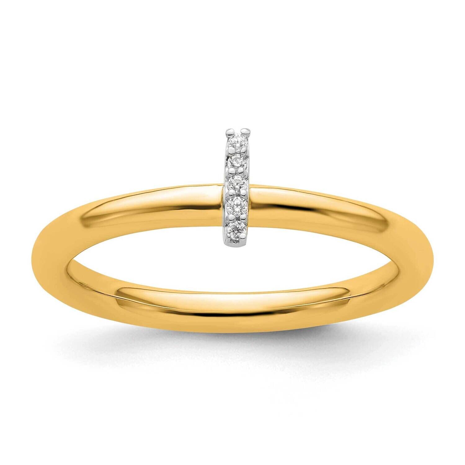 Stackable Diamond Initial I Ring 14k Gold SK2112IY, MPN: SK2112IY,