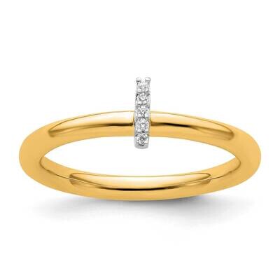 Stackable Diamond Initial I Ring 14k Gold SK2112IY, MPN: SK2112IY,