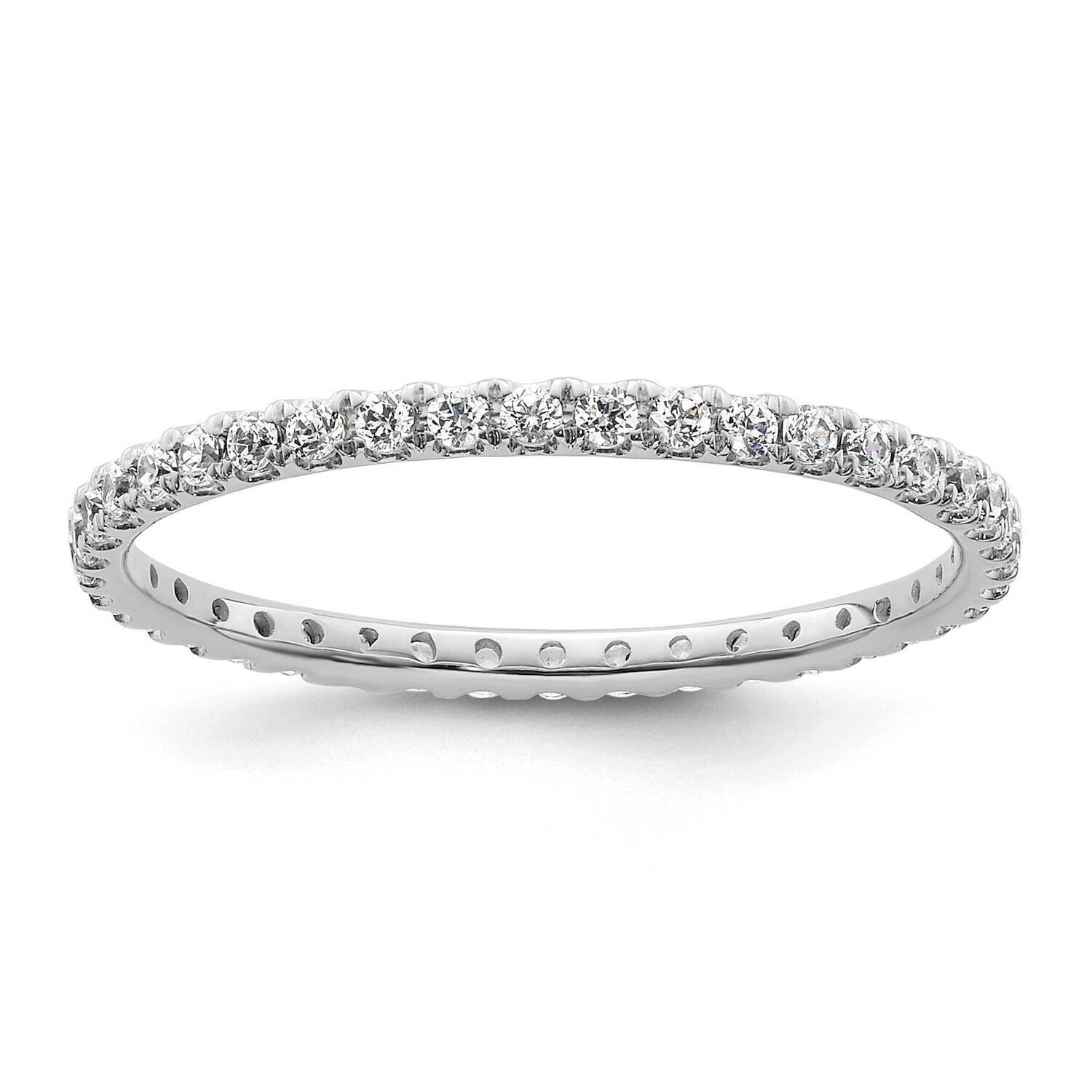 Polished U-Shared Prong 1/2 Carat Diamond Complete Eternity Band 14k White Gold ET0005-050-9W4, MPN…
