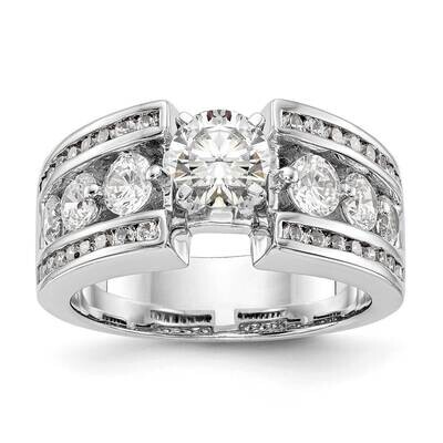 Peg Set Channel Engagement Ring Mounting 14k White Gold RM2909E-130-CWAA, MPN: RM2909E-130-CWAA,