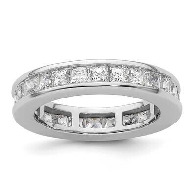 Polished Channel-Set 3 Carat Princess Diamond Complete Eternity Band 14k White Gold ET0010-300-8W4,…