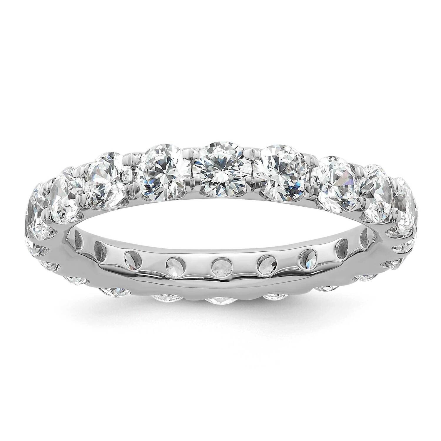 Polished U-Shared Prong 3 Carat Diamond Complete Eternity Band 14k White Gold ET0005-300-9W4, MPN: …