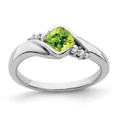 Peridot Diamond Ring 14k White Gold RM7156-PE-006-WA, MPN: RM7156-PE-006-WA, 191101819070
