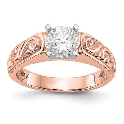 Peg Set Solitaire Engagement Ring Mounting 14k Rose Gold RM1994E-R, MPN: RM1994E-R,