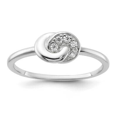 E-Coated CZ Ring Sterling Silver QR7540, MPN: QR7540,