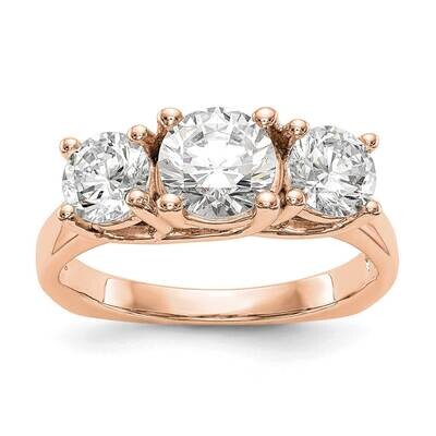 True Origin 1 1/2 Carat Diamond Vs/Si D E F Semi Mount Peg Set Ring 14k Rose Gold RM2953E-125_150-R…