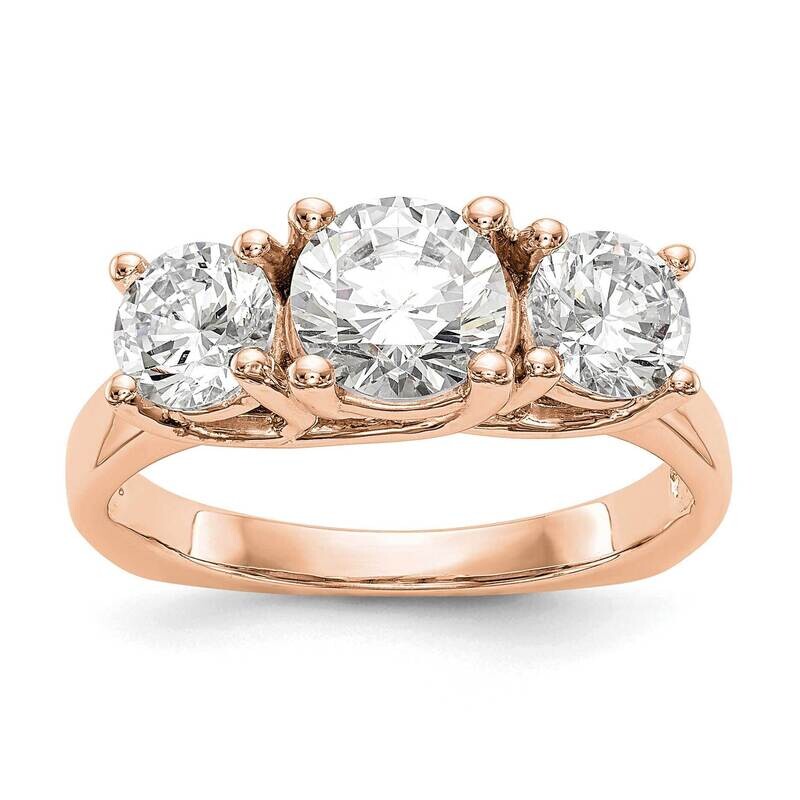 True Origin 1 1/2 Carat Diamond Vs/Si D E F Semi Mount Peg Set Ring 14k Rose Gold RM2953E-125_150-R…