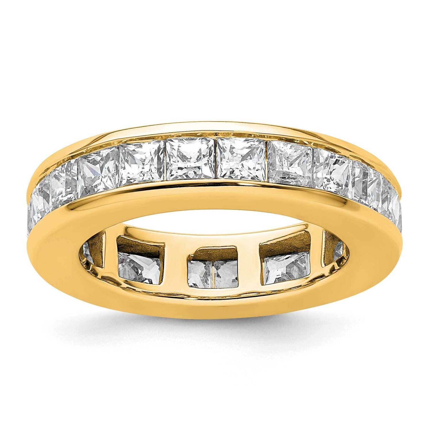 Channel-Set 3 Carat Princess Diamond Complete Eternity Band 14k Polished Gold ET0010-300-4Y4
