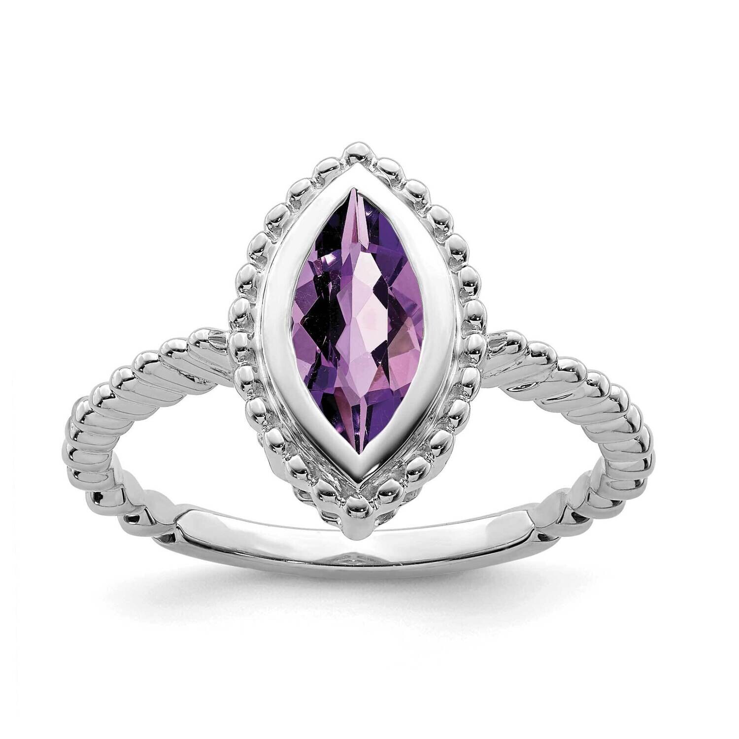 Marquise Amethyst Ring 14k White Gold RM7204-AM-W, MPN: RM7204-AM-W, 191101824142