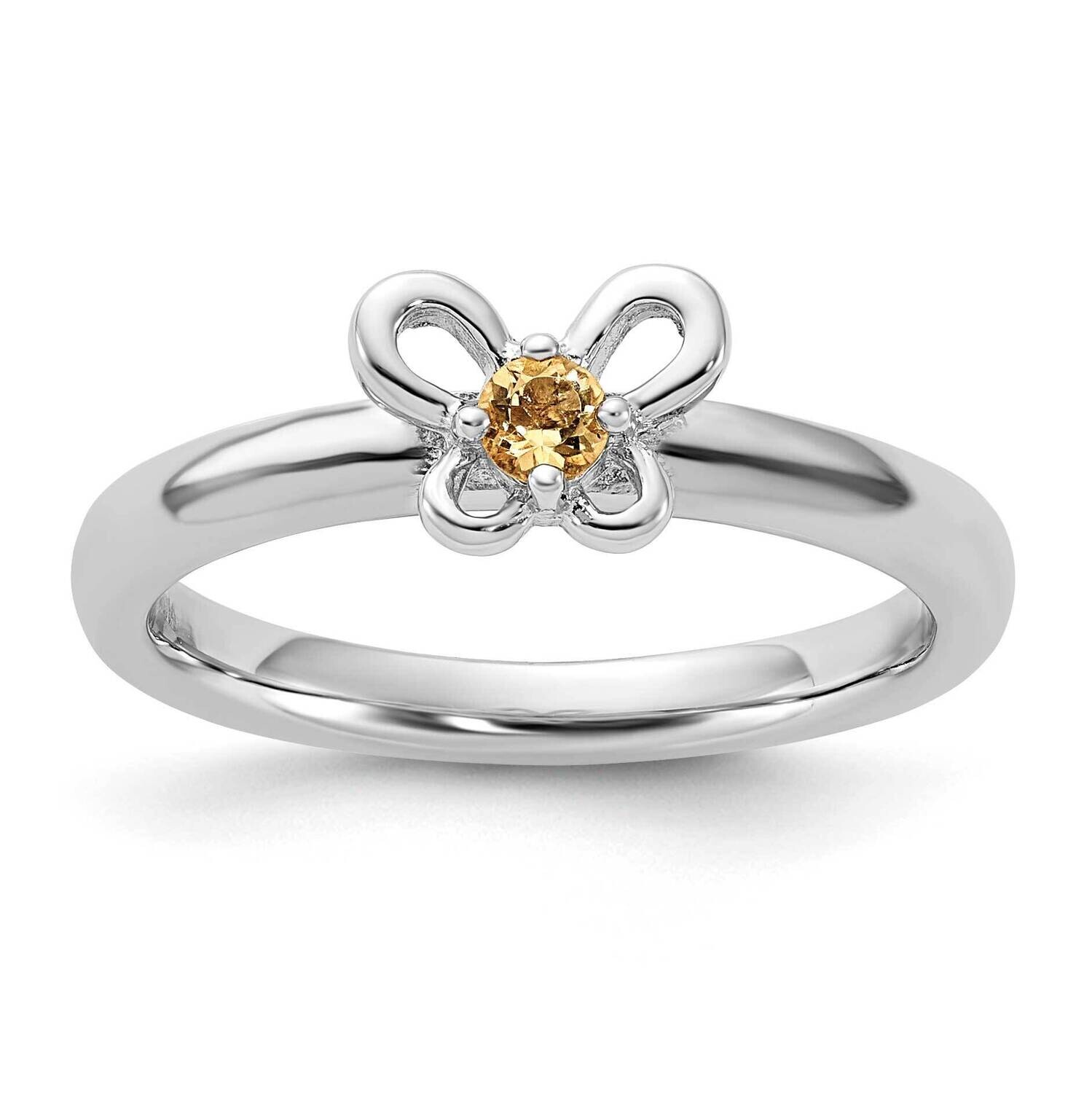 Stackable Expressions Citrine Ring Sterling Silver QSK1247