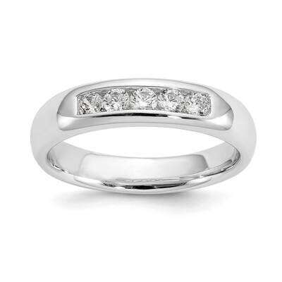 5-Stone Holds 5-2.5mm Round Closed Channel Band Ring Mounting 14k White Gold RM3281B-033-WAA, MPN: …