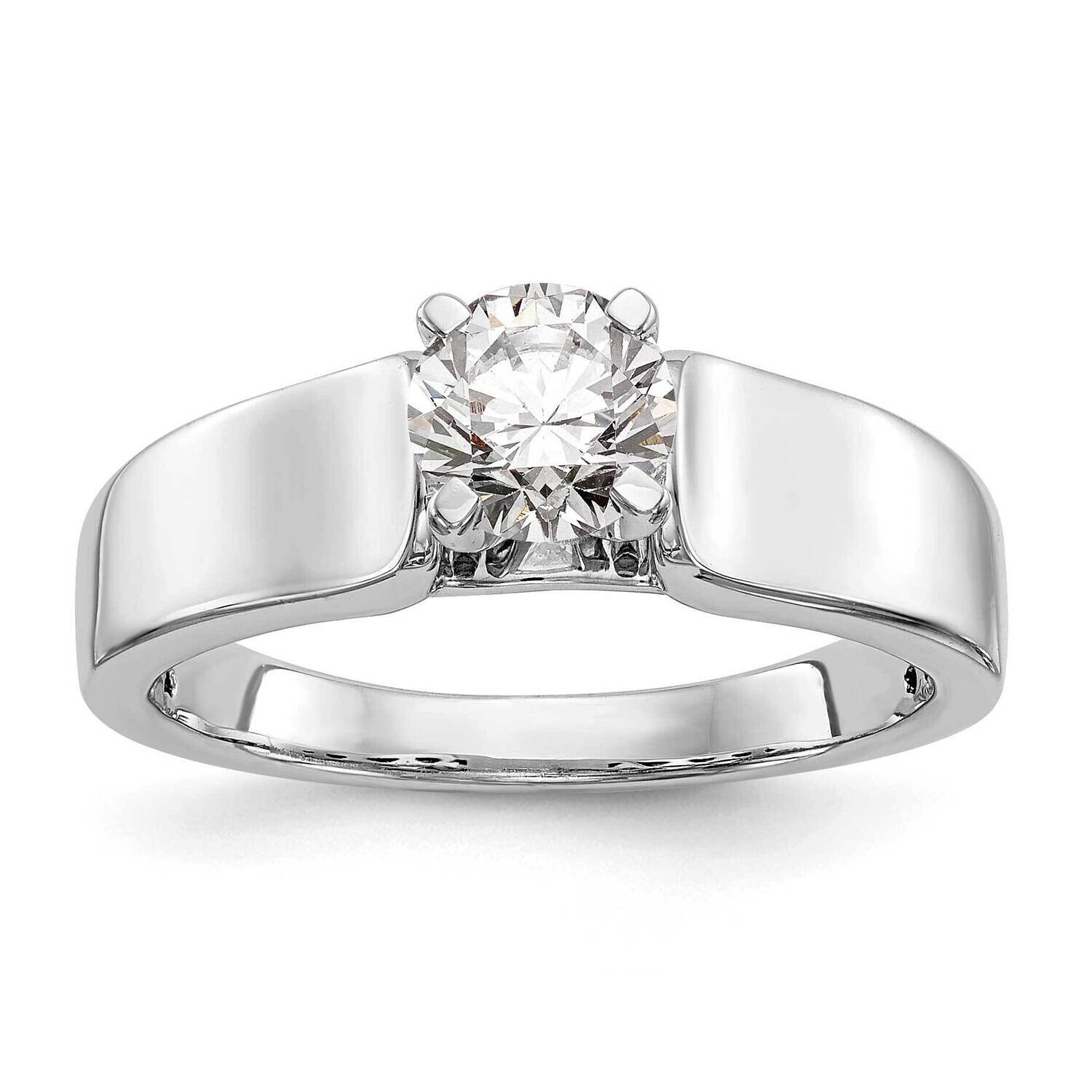 Peg Set 5.2mm Wide Solitaire Engagement Ring Mounting 14k White Gold RM1971E-5.2WIDE-CWAA, MPN: RM1…