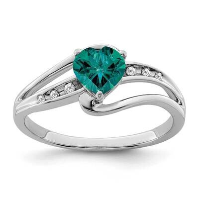 Created Alexandrite Diamond Ring Sterling Silver Rhodium-Plated RM7401-CA-004-SSA, MPN: RM7401-CA-0…