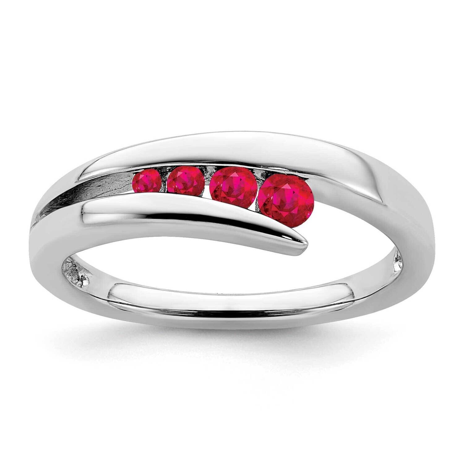 Ruby 4-Stone Ring 14k White Gold RM7112-RU-W