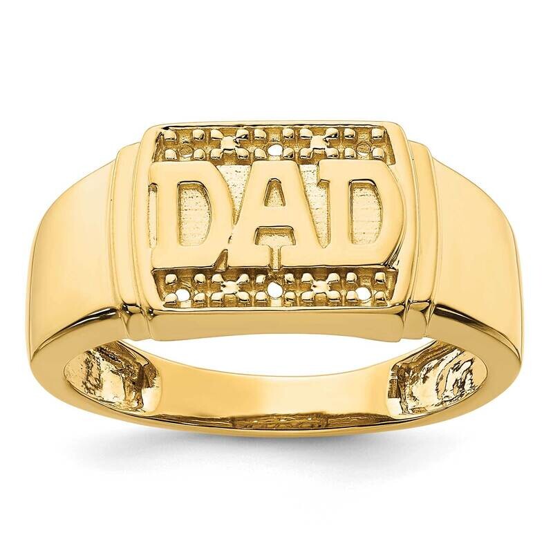 Mens Dad Ring Mounting 14k Polished Gold RM5847-004-Y