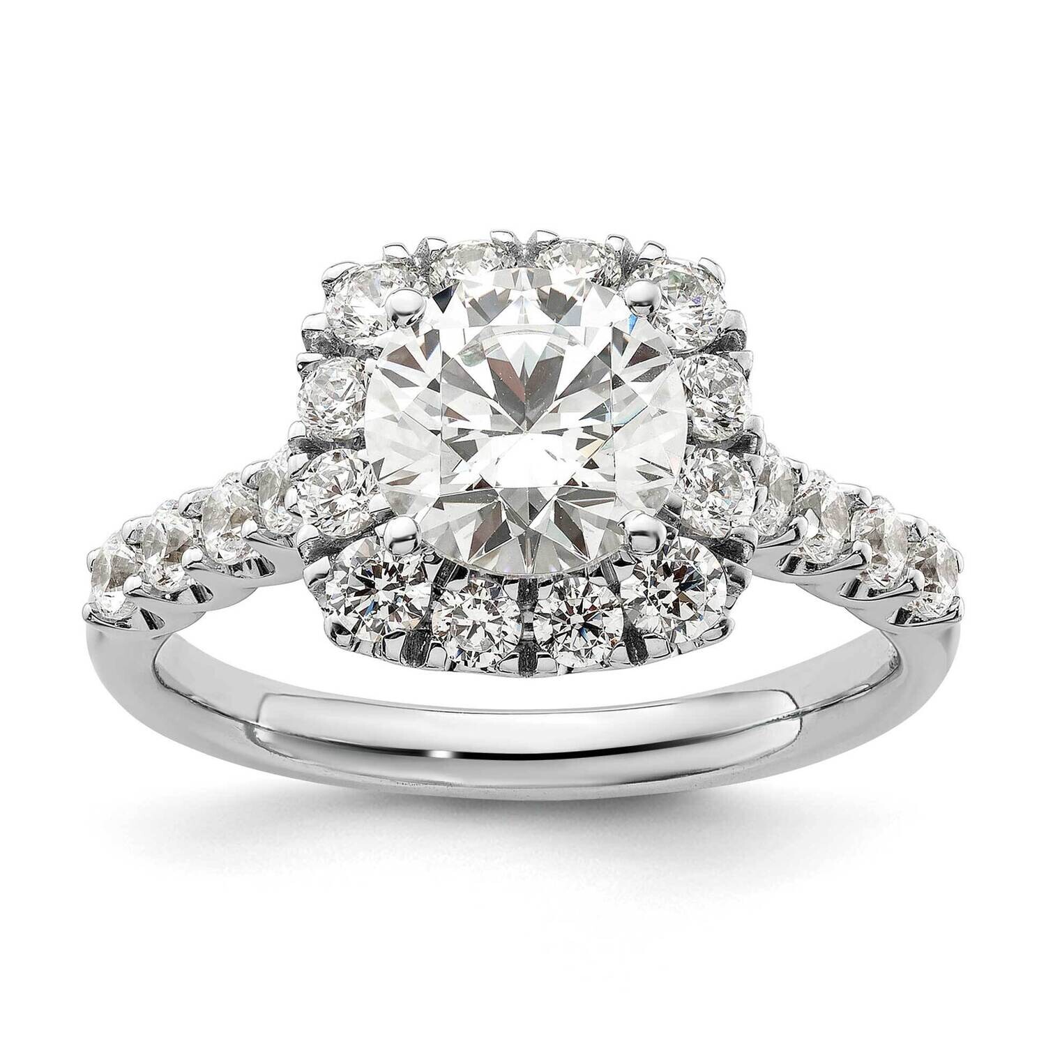 Diamond Semi-Mount Halo Engagement Ring 14k White Gold RM9245E-150-WAA, MPN: RM9245E-150-WAA,