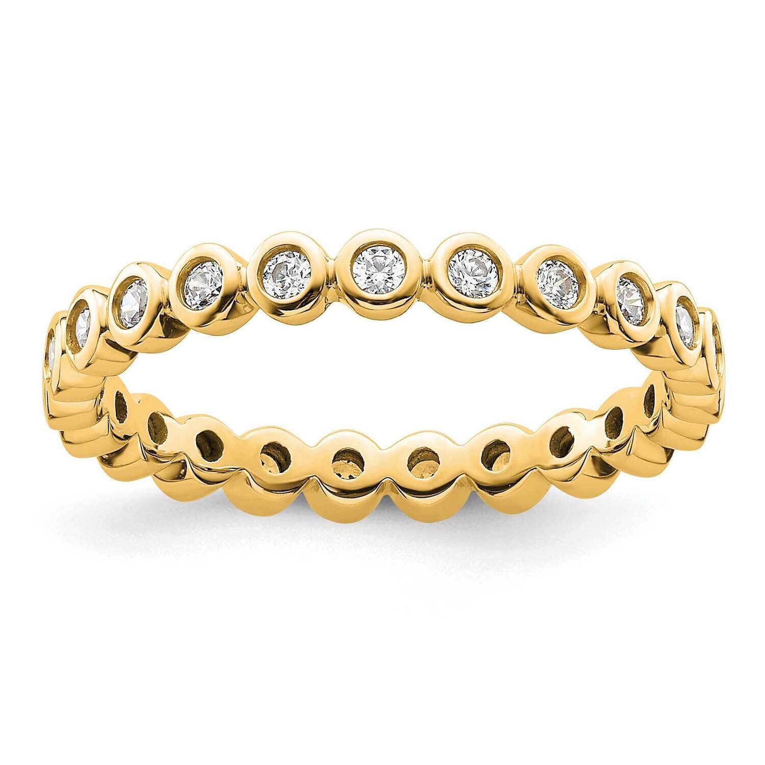 Bezel-Set 1/2 Carat Diamond Complete Eternity Band 14k Polished Gold ET0011-050-9Y4, MPN: ET0011-05…
