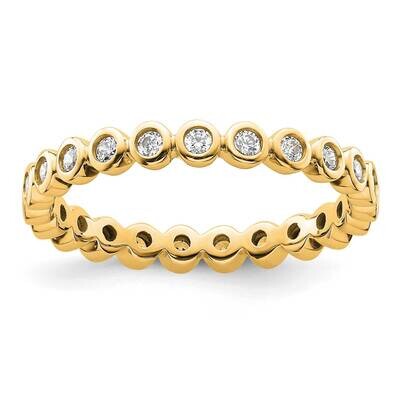 Bezel-Set 1/2 Carat Diamond Complete Eternity Band 14k Polished Gold ET0011-050-9Y4, MPN: ET0011-05…