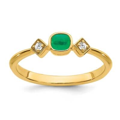 Emerald Diamond Ring 14k Gold RM7233-EM-004-YA, MPN: RM7233-EM-004-YA, 191101825019